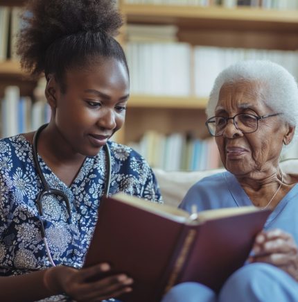 realistic-scene-with-health-worker-taking-care-elderly-patient_23-2151231392